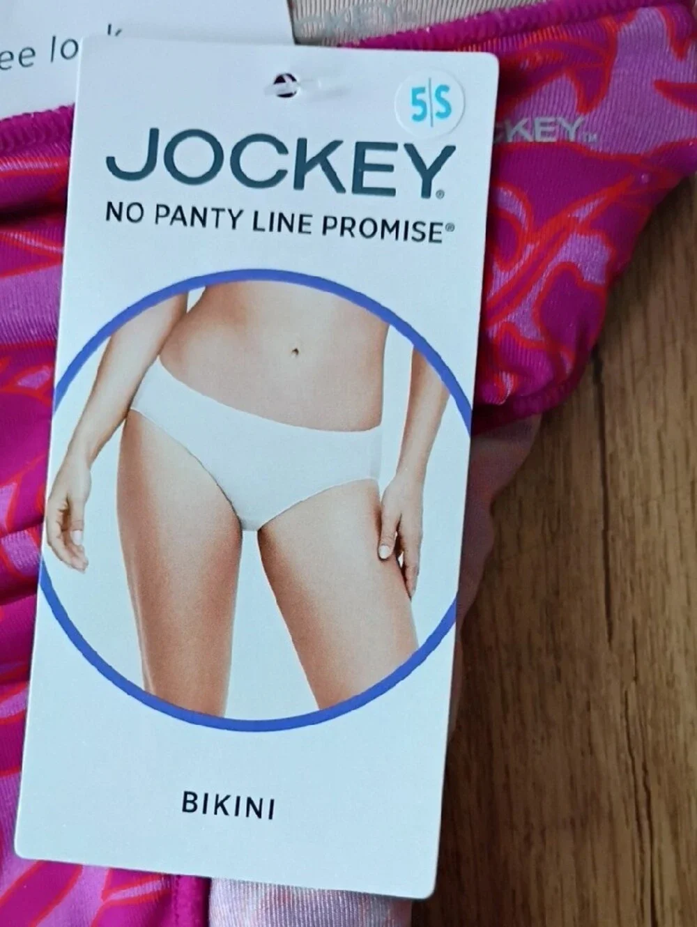 Jockey No Panty Line Promise Bikini 3-Pack - Hot Pink Floral & Nude
